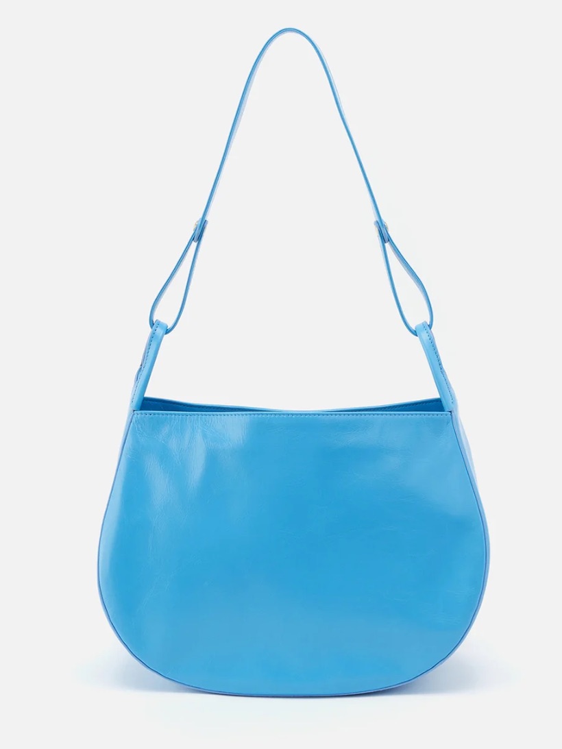 Hobo Arla Nwt Shoulder Bag Tranquil Blue Polished Leather